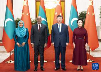 President Xi Jinping holds talks with President Mohamed Muizzu